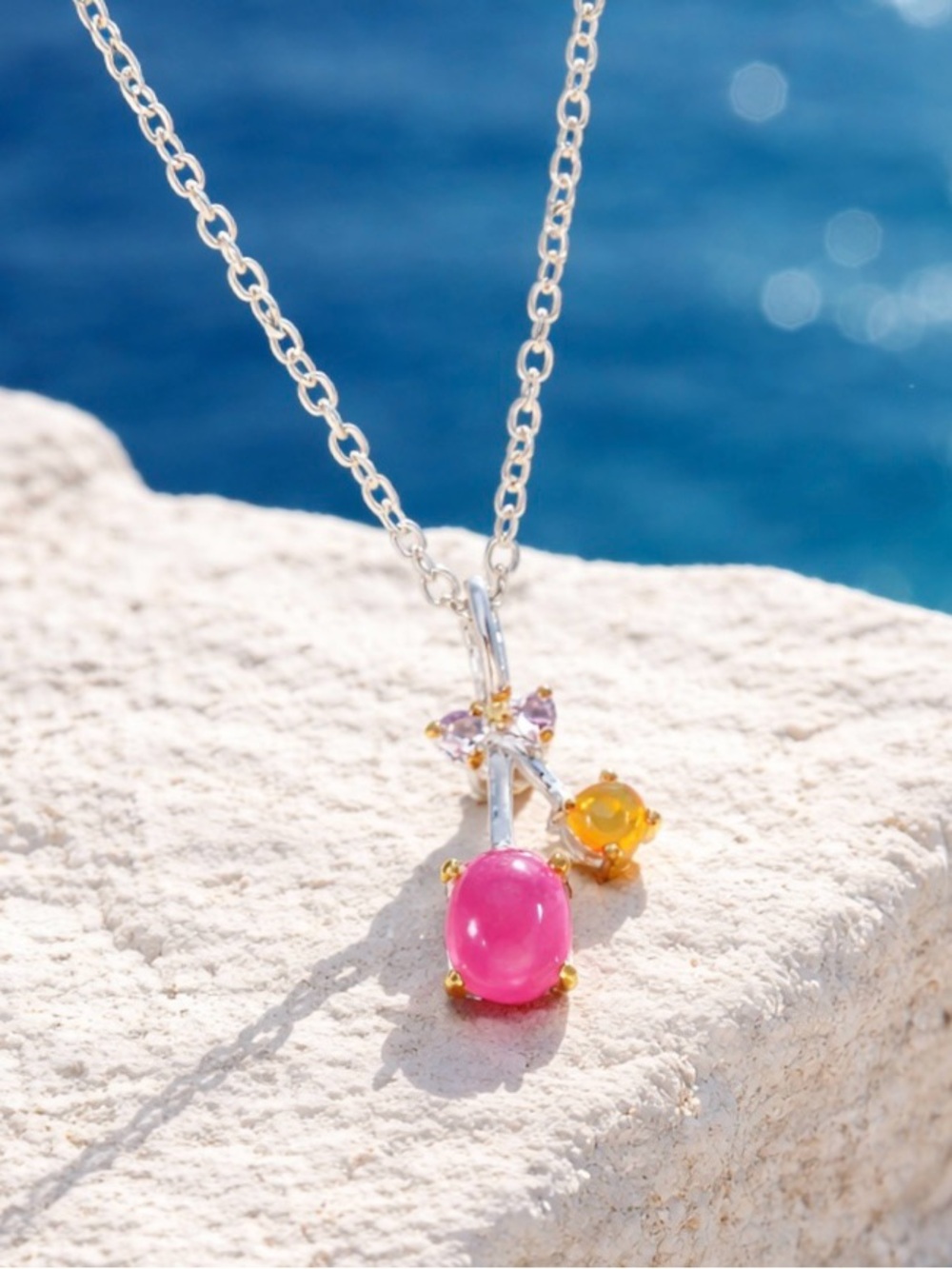 NEW! Ruby & Opal Necklace